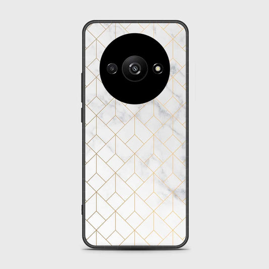 Xiaomi Redmi A3x Cover- White Marble Series 2 - HQ Ultra Shine Premium Infinity Glass Soft Silicon Borders Case