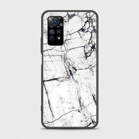 Xiaomi Redmi Note 11 Cover- White Marble Series 2 - HQ Ultra Shine Premium Infinity Glass Soft Silicon Borders Case (Fast Delivery) (SU)