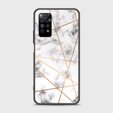 Xiaomi Redmi Note 11 Cover- White Marble Series 2 - HQ Ultra Shine Premium Infinity Glass Soft Silicon Borders Case (Fast Delivery) (SU)