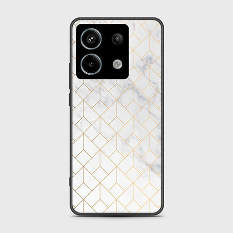 Xiaomi Poco M6 Pro 4G Cover- White Marble Series 2 - HQ Ultra Shine Premium Infinity Glass Soft Silicon Borders Case