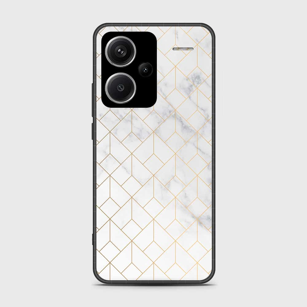 Xiaomi Redmi Note 13 Pro Plus 5G XFF Edition Cover- White Marble Series 2 - HQ Ultra Shine Premium Infinity Glass Soft Silicon Borders Case