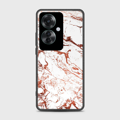 Oppo Reno 11F 5G Cover- White Marble Series 2 - HQ Ultra Shine Premium Infinity Glass Soft Silicon Borders Case