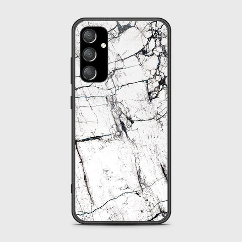 Samsung Galaxy A35 Cover- White Marble Series 2 - HQ Ultra Shine Premium Infinity Glass Soft Silicon Borders Case