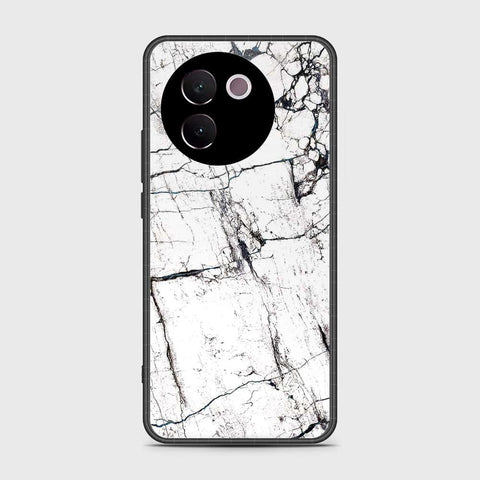 Vivo V30e Cover- White Marble Series 2 - HQ Ultra Shine Premium Infinity Glass Soft Silicon Borders Case