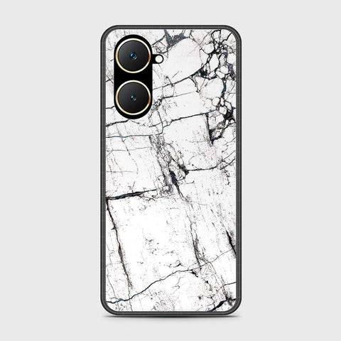 Vivo Y03t Cover- White Marble Series 2 - HQ Ultra Shine Premium Infinity Glass Soft Silicon Borders Case