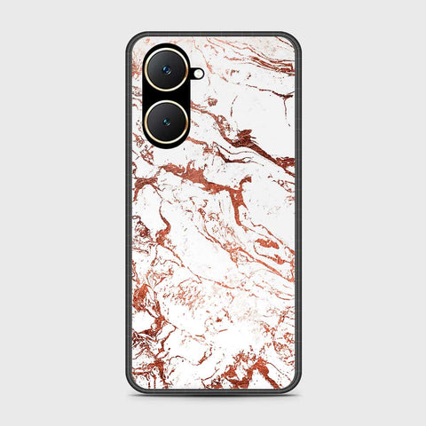 Vivo Y03 Cover- White Marble Series 2 - HQ Ultra Shine Premium Infinity Glass Soft Silicon Borders Case