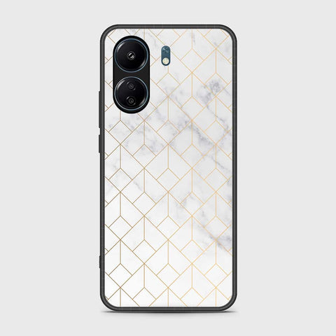 Xiaomi Poco C65 Cover- White Marble Series 2 - HQ Ultra Shine Premium Infinity Glass Soft Silicon Borders Case (Fast Delivery)