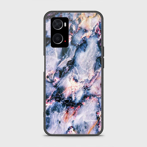 Oppo A96 4G Cover- Colorful Marble Series - HQ Ultra Shine Premium Infinity Glass Soft Silicon Borders Case