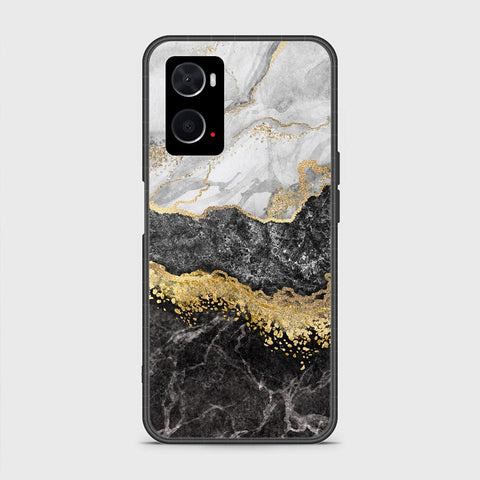 Oppo A96 4G Cover- Colorful Marble Series - HQ Ultra Shine Premium Infinity Glass Soft Silicon Borders Case