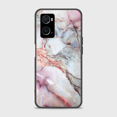 Oppo A96 4G Cover- Colorful Marble Series - HQ Ultra Shine Premium Infinity Glass Soft Silicon Borders Case