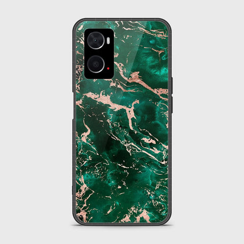 Oppo A96 4G Cover- Colorful Marble Series - HQ Ultra Shine Premium Infinity Glass Soft Silicon Borders Case