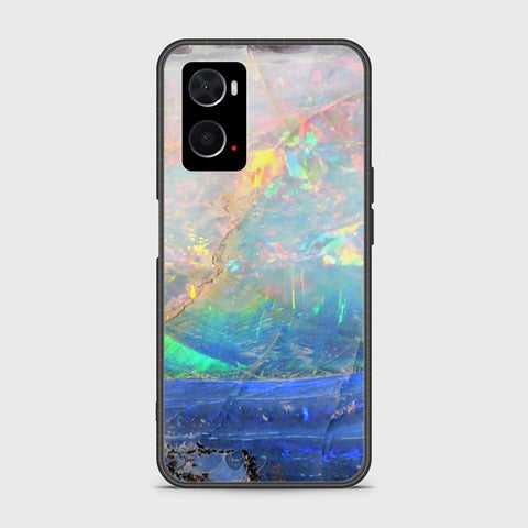 Oppo A96 4G Cover- Colorful Marble Series - HQ Ultra Shine Premium Infinity Glass Soft Silicon Borders Case