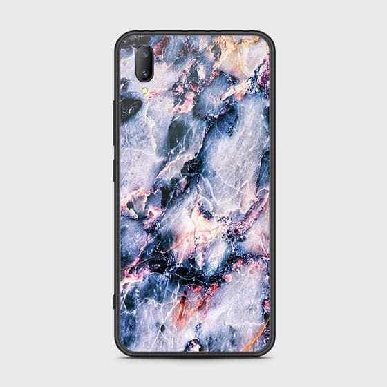 Vivo V11 Cover - Colorful Marble Series - HQ Ultra Shine Premium Infinity Glass Soft Silicon Borders Case