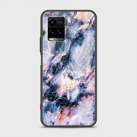 Vivo Y21 Cover - Colorful Marble Series - D13 - HQ Ultra Shine Premium Infinity Glass Soft Silicon Borders Case ( Fast Delivery )