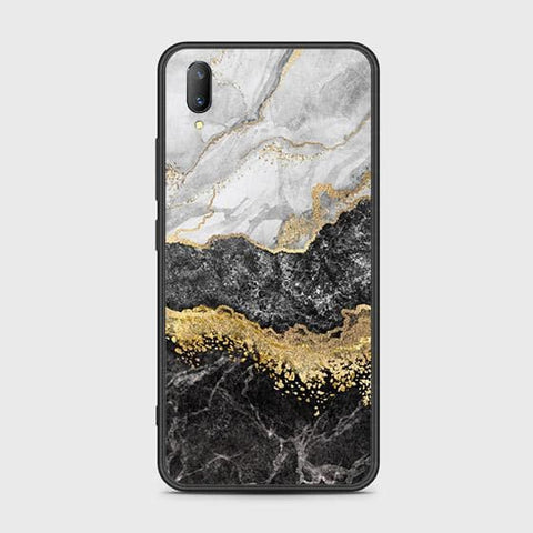 Vivo V11 Cover - Colorful Marble Series - HQ Ultra Shine Premium Infinity Glass Soft Silicon Borders Case