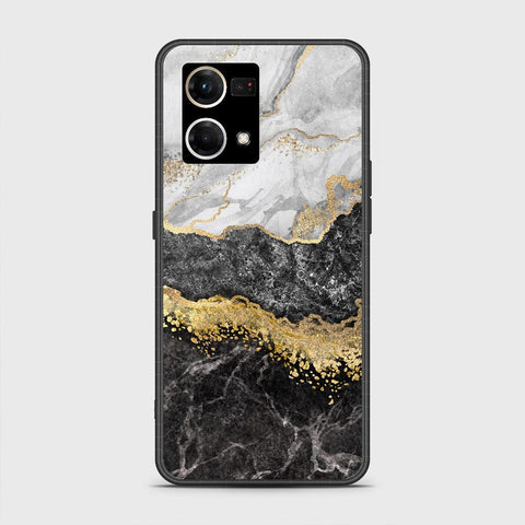 Oppo Reno 7 4G Cover - Colorful Marble Series - HQ Ultra Shine Premium Infinity Glass Soft Silicon Borders Case