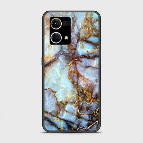 Oppo Reno 7 4G Cover - Colorful Marble Series - HQ Ultra Shine Premium Infinity Glass Soft Silicon Borders Case