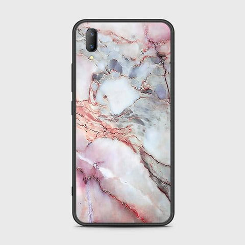 Vivo V11 Cover - Colorful Marble Series - HQ Ultra Shine Premium Infinity Glass Soft Silicon Borders Case