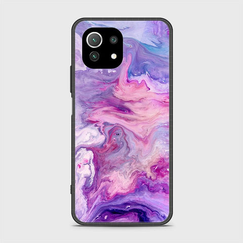 Xiaomi 11 Lite 5G NE Cover - Colorful Marble Series - HQ Ultra Shine Premium Infinity Glass Soft Silicon Borders Case