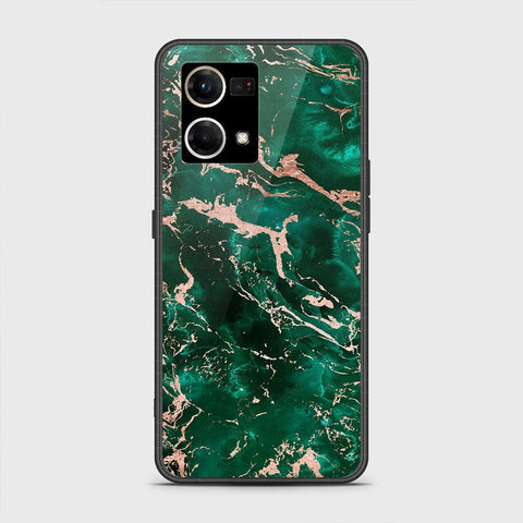 Oppo Reno 7 4G Cover - Colorful Marble Series - HQ Ultra Shine Premium Infinity Glass Soft Silicon Borders Case