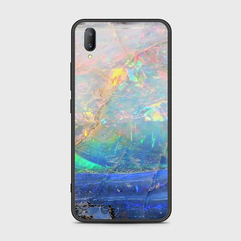 Vivo V11 Cover - Colorful Marble Series - HQ Ultra Shine Premium Infinity Glass Soft Silicon Borders Case