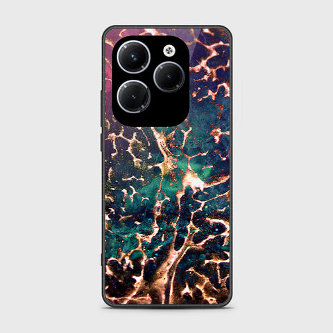 Infinix Hot 40 Pro Cover- Colorful Marble Series - HQ Ultra Shine Premium Infinity Glass Soft Silicon Borders Case