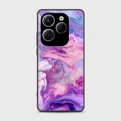 Infinix Hot 40 Pro Cover- Colorful Marble Series - HQ Ultra Shine Premium Infinity Glass Soft Silicon Borders Case