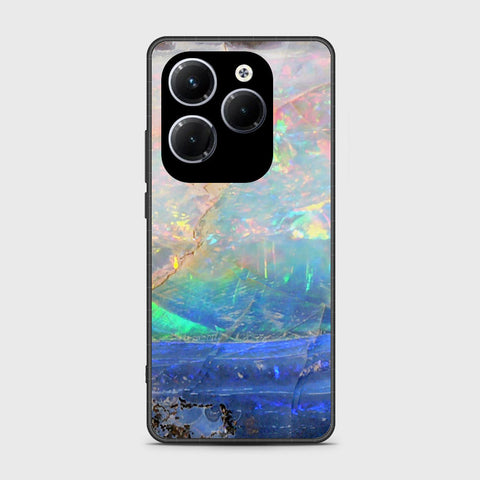 Infinix Hot 40 Pro Cover- Colorful Marble Series - HQ Ultra Shine Premium Infinity Glass Soft Silicon Borders Case