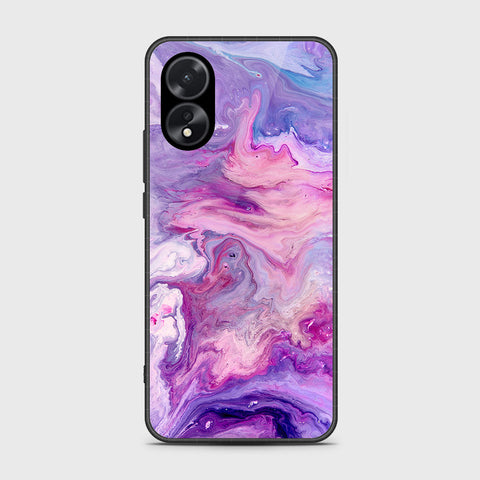 Oppo A18 Cover- Colorful Marble Series - HQ Ultra Shine Premium Infinity Glass Soft Silicon Borders Case