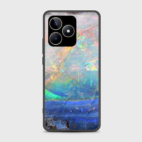 Realme C51 Cover- Colorful Marble Series - HQ Ultra Shine Premium Infinity Glass Soft Silicon Borders Case