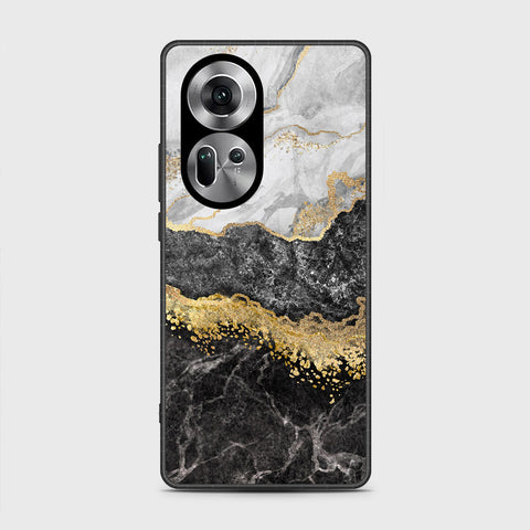 Oppo Reno 11 5G Cover- Colorful Marble Series - HQ Ultra Shine Premium Infinity Glass Soft Silicon Borders Case