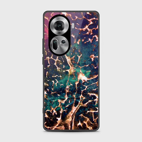 Oppo Reno 11 5G Cover- Colorful Marble Series - HQ Ultra Shine Premium Infinity Glass Soft Silicon Borders Case