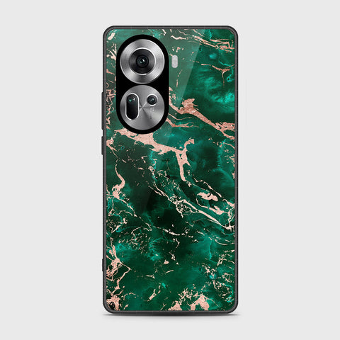 Oppo Reno 11 5G Cover- Colorful Marble Series - HQ Ultra Shine Premium Infinity Glass Soft Silicon Borders Case