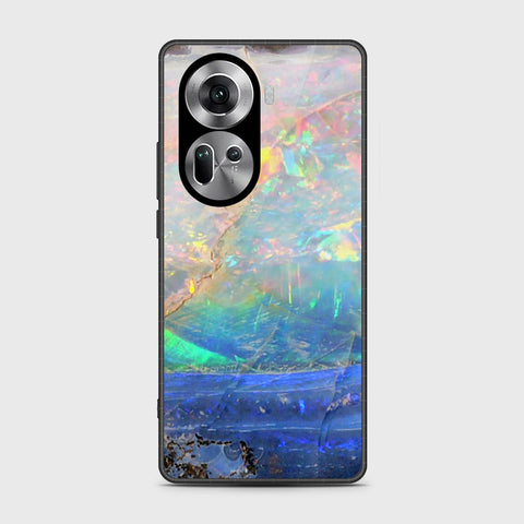 Oppo Reno 11 5G Cover- Colorful Marble Series - HQ Ultra Shine Premium Infinity Glass Soft Silicon Borders Case