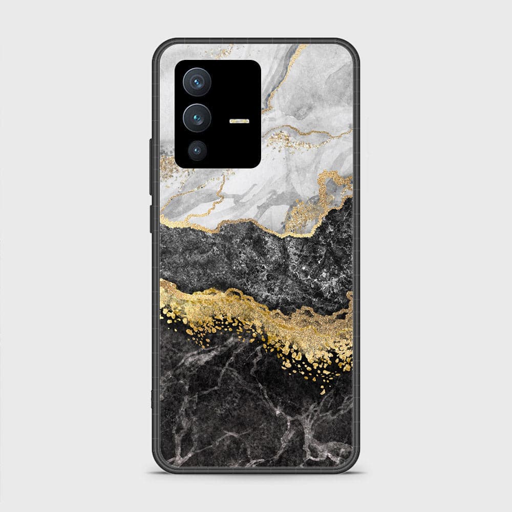 Vivo V23 5G Cover - Colorful Marble Series - D35 - HQ Ultra Shine Premium Infinity Glass Soft Silicon Borders Case ( fast Delivery )