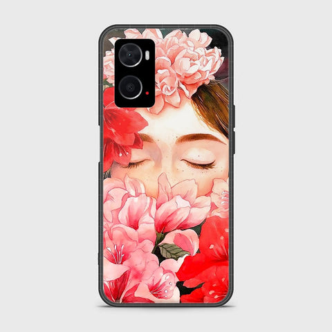 Oppo A96 4G Cover- Floral Series - HQ Ultra Shine Premium Infinity Glass Soft Silicon Borders Case