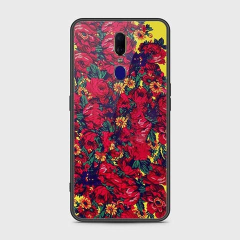 Oppo F11 Cover - Floral Series - HQ Ultra Shine Premium Infinity Glass Soft Silicon Borders Case (Fast Delover) (SU)