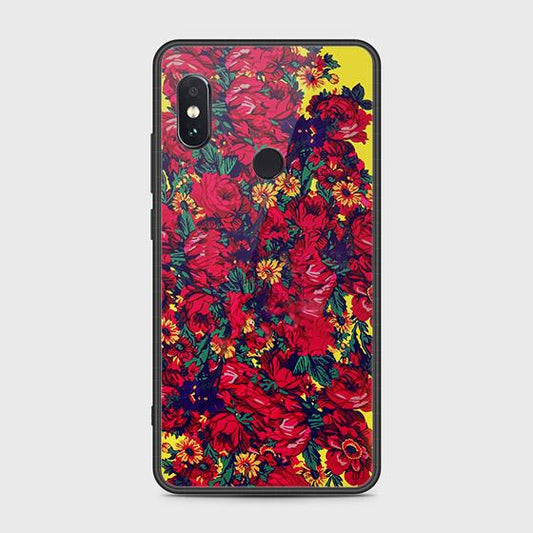 Xiaomi Redmi Note 5 AI Dual Camera Cover - Floral Series - HQ Ultra Shine Premium Infinity Glass Soft Silicon Borders Case