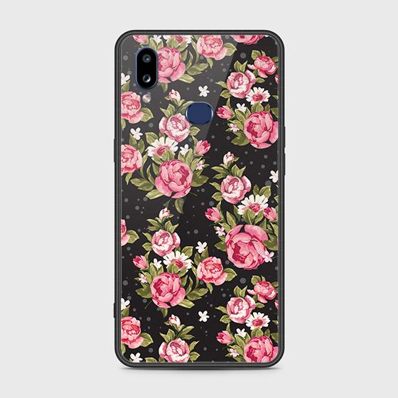 Samsung Galaxy A10s Cover - Floral Series - ( D8 ) HQ Ultra Shine Premium Infinity Glass Soft Silicon Borders Case ( Fast Delivery )