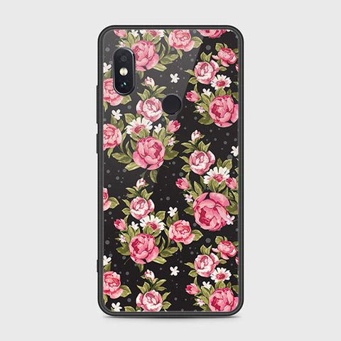 Xiaomi Redmi Note 5 AI Dual Camera Cover - Floral Series - HQ Ultra Shine Premium Infinity Glass Soft Silicon Borders Case