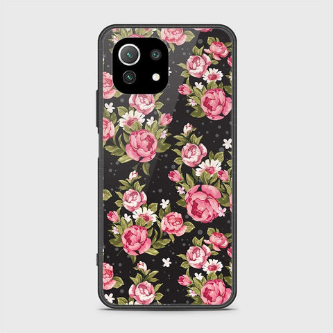 Xiaomi 11 Lite 5G NE Cover - Floral Series - HQ Ultra Shine Premium Infinity Glass Soft Silicon Borders Case