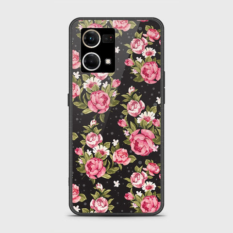 Oppo Reno 7 4G Cover - Floral Series - HQ Ultra Shine Premium Infinity Glass Soft Silicon Borders Case