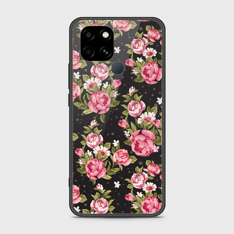 Infinix Smart 6 HD Cover- Floral Series - HQ Ultra Shine Premium Infinity Glass Soft Silicon Borders Case