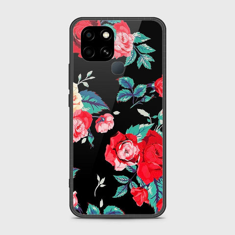 Infinix Smart 6 HD Cover- Floral Series - HQ Ultra Shine Premium Infinity Glass Soft Silicon Borders Case