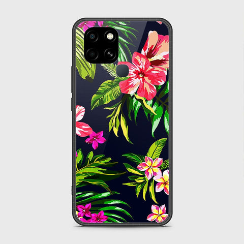 Infinix Smart 6 HD Cover- Floral Series - HQ Ultra Shine Premium Infinity Glass Soft Silicon Borders Case