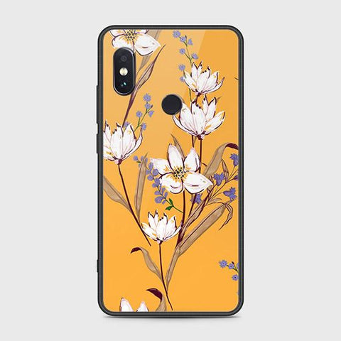 Xiaomi Redmi Note 5 AI Dual Camera Cover - Floral Series - HQ Ultra Shine Premium Infinity Glass Soft Silicon Borders Case