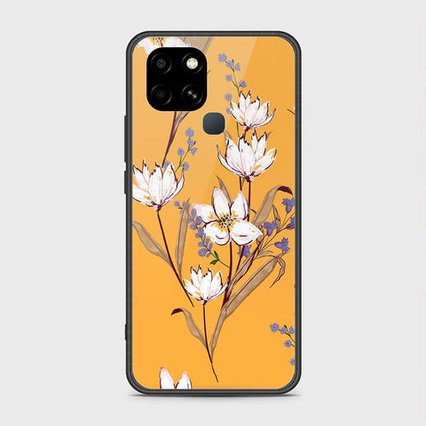 Infinix Smart 6 HD Cover- Floral Series - HQ Ultra Shine Premium Infinity Glass Soft Silicon Borders Case