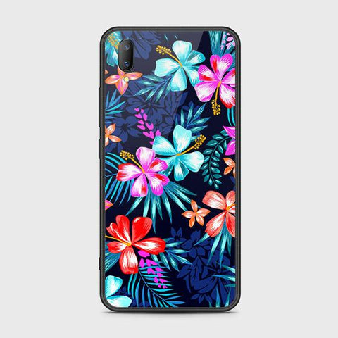 Vivo V11 Cover - Floral Series - HQ Ultra Shine Premium Infinity Glass Soft Silicon Borders Case