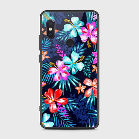 Xiaomi Redmi Note 5 AI Dual Camera Cover - Floral Series - HQ Ultra Shine Premium Infinity Glass Soft Silicon Borders Case