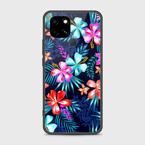 Infinix Smart 6 HD Cover- Floral Series - HQ Ultra Shine Premium Infinity Glass Soft Silicon Borders Case